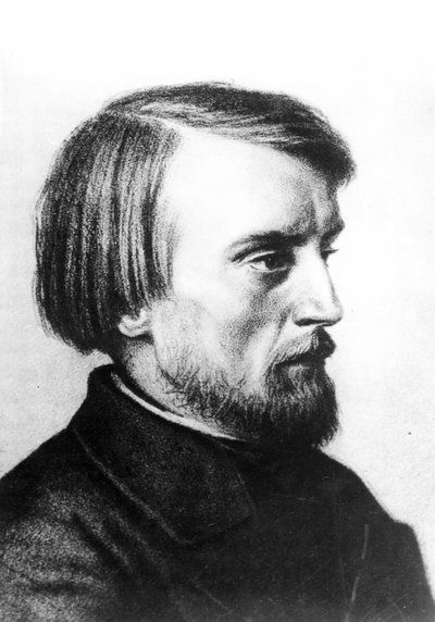 Portrait of Vissarion Grigorievich Belinsky by Kyrill Antonovitch Gorbunov